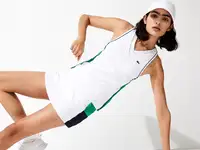 Женская эластичная теннисная майка lacoste sport