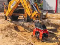 Вибротрамбовка виброплита для экскаватора-погрузчика Impulse V30, фотография 3