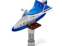 Качалка на пружине самолетик (синий) ио 22.03.02-02