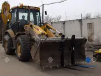 Вилы паллетные откидные для экскаватора-погрузчика Jcb 3cx 4cx 5cx, фотография 3