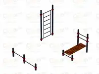 Воркаут  25 (89) | шведская стенка, скамья для пресса, турники