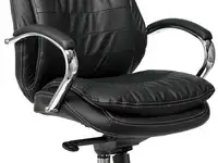Кресло руководителя бюрократ t-9950/black черный кожа крестовина хром