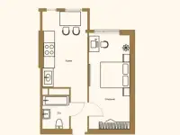 Переуступка 2-комнатная квартира, 46,22 м, мкр Тастак-1, фотография 3