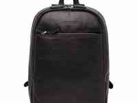 Кожаный мужской рюкзак для ноутбука faber black