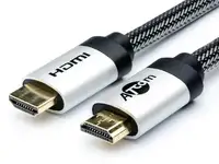 Кабель hdmi 3м atcom at3782 круглый черный/серый