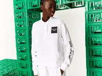 Женское поло lacoste l!ve x minecraft oversized