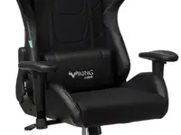 Кресло игровое бюрократ viking 4 aero black edition черный искусст.кожа/ткань