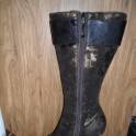 Сапоги осенние женские кожзам р.38 БУ, фотография 1