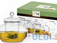 Чайник заварочный teco 201-tc прозрачный 0.5 л стекло