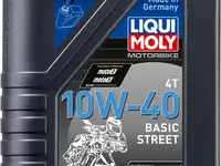Минеральное моторное масло liquimoly motorbike 4t basic street 10w40 1 л