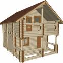 Дачный дом 6х8 D200 мм, фотография 1
