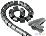 Кабель-органайзер hama h-20601 30мм пластик серебристый 1.5м