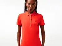 Женское поло lacoste slim fit из эластичного хлопка