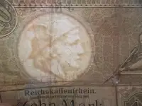 Германия 10 марок 1906г. 11..85  РЕДКАЯ 7-ми значный номер! второй выпуск!, фотография 3