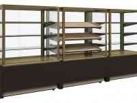 Витрина кондитерская Carboma KC70 VM 1,3-1 Light, шоколад / золото), фотография 2