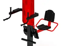 Жим ногами+брусья (красный) - уличный тренажер - ст 023-11
