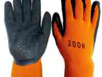 Перчатки акриловые оранжево-черный