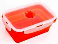 Бокс складной 750мл силиконовый оранжевый