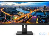 Монитор 34" philips 345b1c/00 черный va 3440x1440 300 cd/m^2 5 ms