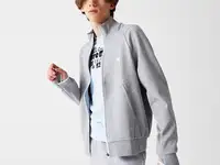 Мужская толстовка lacoste с застежкой-молнией из смеси хлопка с высоким воротником
