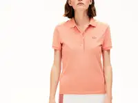 Женское поло lacoste slim fit из эластичного хлопка