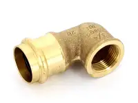 Отвод бронзовый Диаметр: 15; 20; 25... мм, внутренняя резьба; наружная резьба