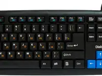 Клавиатура проводная dialog multimedia km-025u usb черный синий