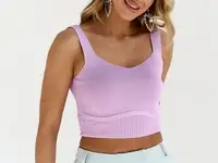 Лиловый кроп-топ
