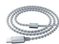 Провод VARLO Type-C на QDC 0,75 HiFi 7.1 Silver