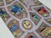 Детская ковровая дорожка с машинками и домами, ковер, коврик 100 см и 140 см, фотография 6