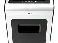 Шредер deli 9913 черный с автоподачей (секр.p-4)/фрагменты/6лист./15лтр./скрепки/скобы