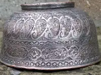 Медная Чаша 19 век ручная работа, фотография 4