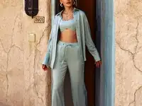 Легкие сатиновые брюки