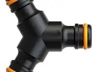 Тройник fiskars 1027070 черный/оранжевый