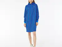 Платье lacoste regular fit с длинными рукавами и капюшоном