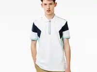 Мужское поло lacoste regular fit на молнии