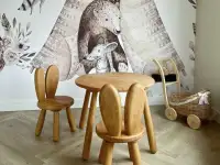 Деревянный детский стол и стул из массива бука, фотография 2