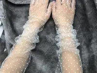 Перчатки сеточка длинные выше локтя, фотография 3