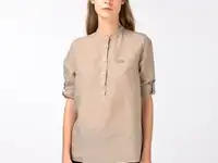 Льняная женская рубашка lacoste