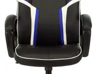 Кресло игровое zombie z3 черный/синий эко.кожа крестов. пластик