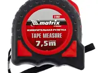 Рулетка matrix 31082  strong 7.5мх25мм обрезиненный корпус
