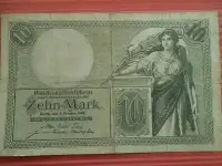 Германия 10 марок 1906г. 11..85  РЕДКАЯ 7-ми значный номер! второй выпуск!