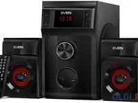 Колонки sven ms-302 чёрные 2.1, fm,usb/sd, 2х10 вт, пду,дисплей