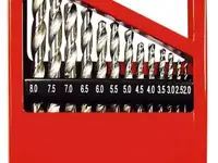 Набор сверл по металлу, 1-10 мм (через 0,5 мм), hss, 19