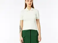Женская вязаная рубашка-поло lacoste на молнии