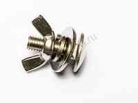 Комплект стяжной (болт d8+шайба+гровер+барашек), 25 мм