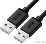 Greenconnect кабель 2.0m usb 2.0, am/am, черный, 28/28 awg, экран, армированный,