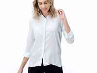 Женская рубашка в полоску lacoste heritage