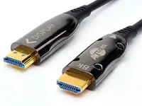 Кабель hdmi 10 м (high speed, metal gold,  optical) 8k