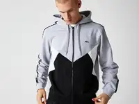 Мужская флисовая толстовка lacoste на молнии